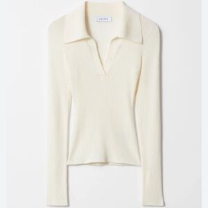 OPT ribbed polo long sleeve shirt